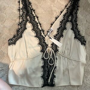 Rumored Silk & Lace Top